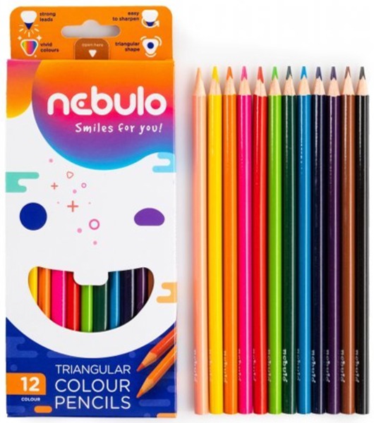 Sz&iacute;nesceruza k&eacute;szlet h&aacute;romsz&ouml;g test Nebulo 12 sz&iacute;n