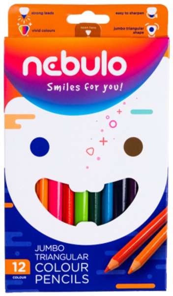 Sz&iacute;nesceruza k&eacute;szlet h&aacute;romsz&ouml;g test, vastag Nebulo 12 sz&iacute;n