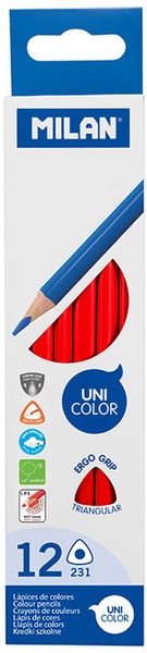 Színesceruza háromszög test Milan piros