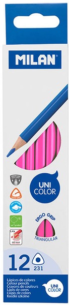 Színesceruza háromszög test Milan rózsaszín