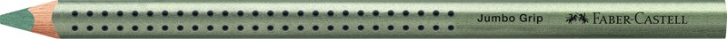 Színesceruza háromszög test, vastag Faber-Castell "Jumbo Grip" metál zöld
