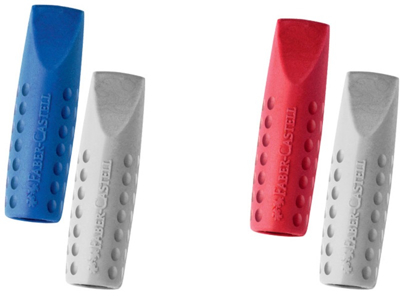 Radír, ceruzavég 2 db/csomag Faber-Castell "Grip"