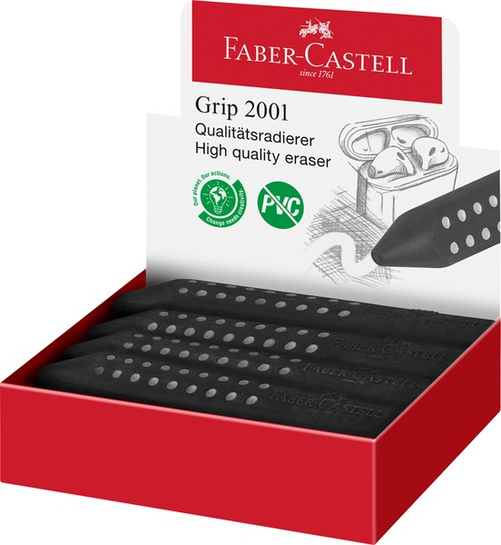 Radír háromszögletű Faber-Castell "Grip" 2001 fekete