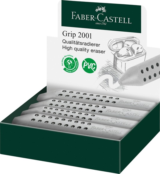 Radír háromszögletű Faber-Castell "Grip" 2001 szürke