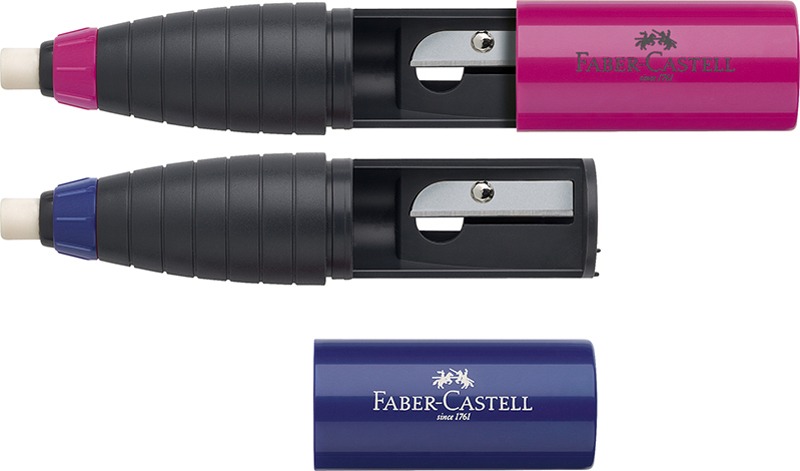 Hegyező 1 lyukú, tartályos, radírral Faber-Castell "Stift"