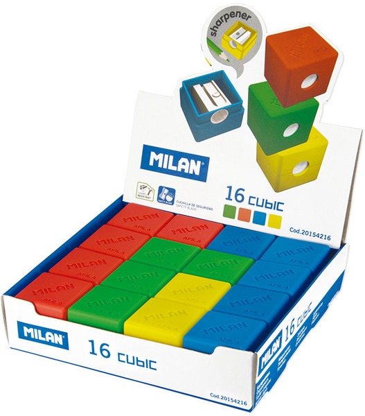 Hegyező 1 lyukú, tartályos Milan "Cubic"