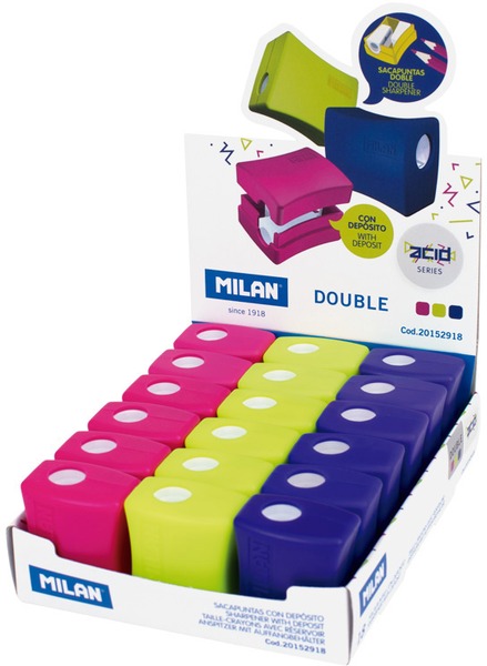 Hegyező 2 lyukú, tartályos Milan "Double" Acid