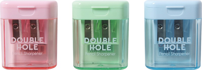 Hegyező 2 lyukú, tartályos M&G "Double Hole" vegyes színek
