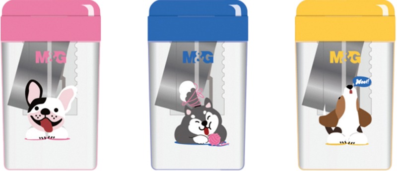 Hegyező 1 lyuk&uacute;, tart&aacute;lyos M&G "Puppy Party"