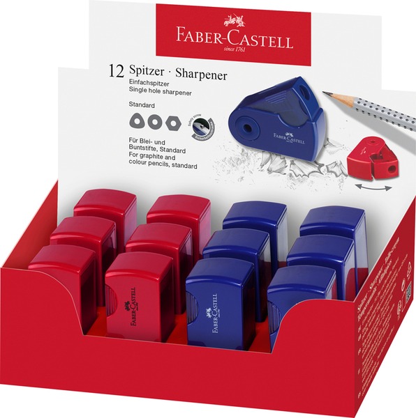 Hegyező 1 lyukú, tartályos Faber-Castell "Sleeve" Mini vegyes színek