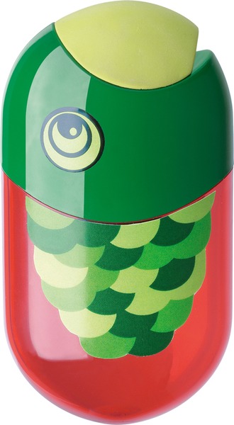 Hegyező 2 lyukú, tartályos, radírral Faber-Castell "Animal" hal
