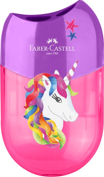 Hegyező 2 lyukú, tartályos Faber-Castell "Unicorn" rózsaszín