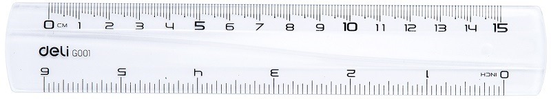 Vonalzó 15 cm Deli "Pioneer"