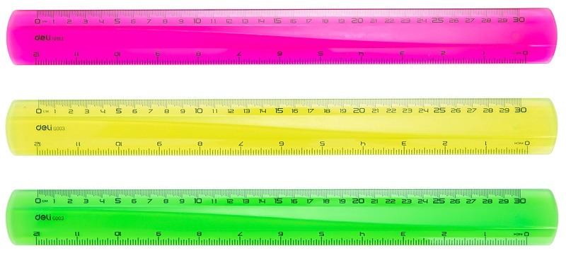 Vonalzó 30 cm Deli "Pioneer" Neon vegyes színek