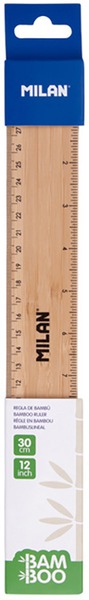 Vonalzó 30 cm fa Milan "Bamboo"