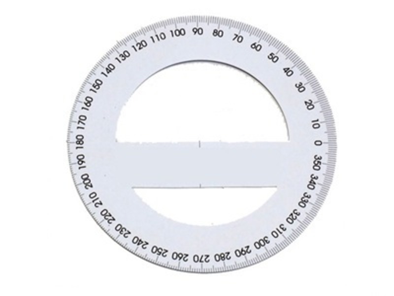 Szögmérő papír 360° 100 mm