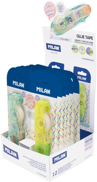 Ragasztó roller 8,4 mm x 8 m Milan "New Look" vegyes színek