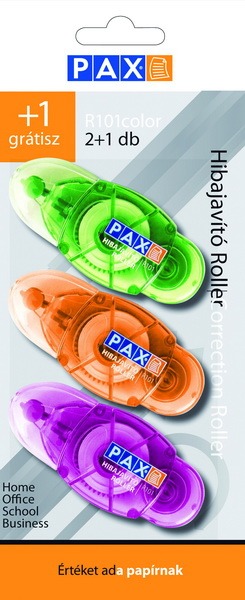 Hibajavító roller szett 5 mm x 5 m 3 db-os Pax R101 "Color" vegyes színek