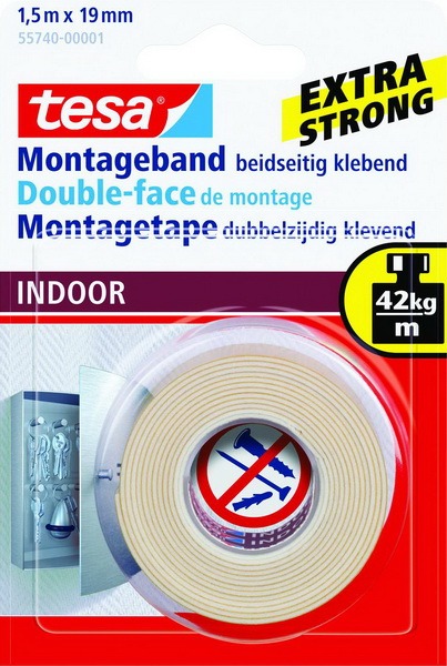 Ragasztószalag montázs 19 mm x 1,5 m beltéri rögzítőszalag TESA "Powerbond"