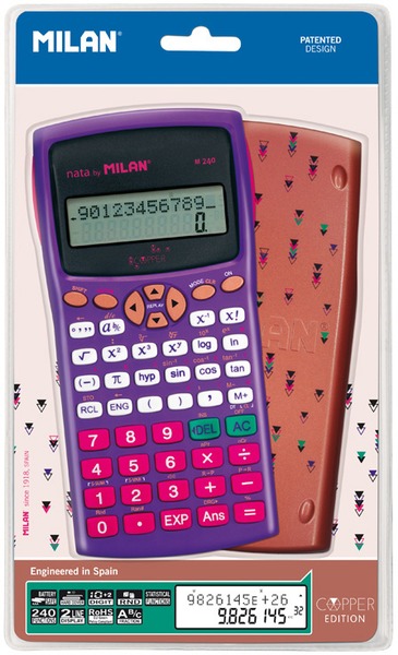 Számológép tudományos Milan M240 "Copper" lila