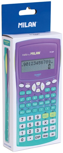 Számológép tudományos Milan M240 "Sunset" türkiz-lila
