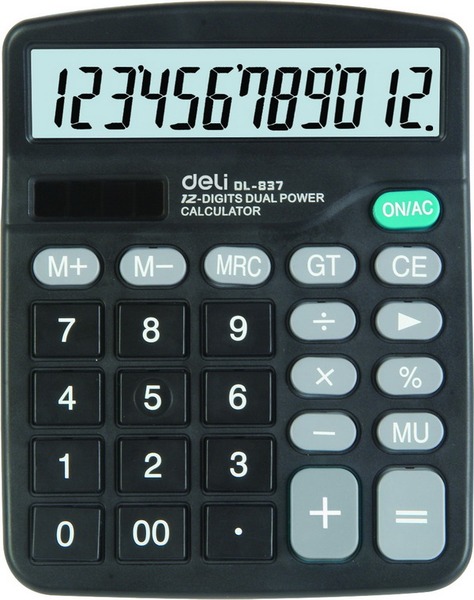 Számológép asztali 12 számjegy Deli "Easy" 837