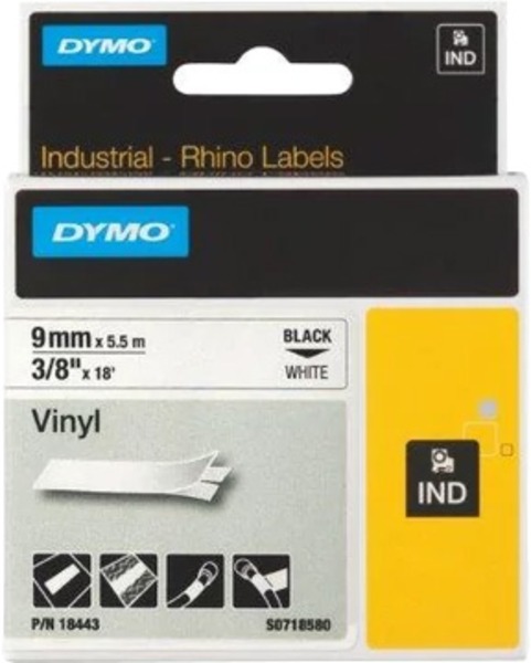 Feliratozógép szalag 9 mm x 5,5 m Dymo "D1" fehér
