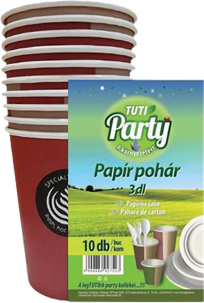 Papír pohár 300 ml 10 db/csomag