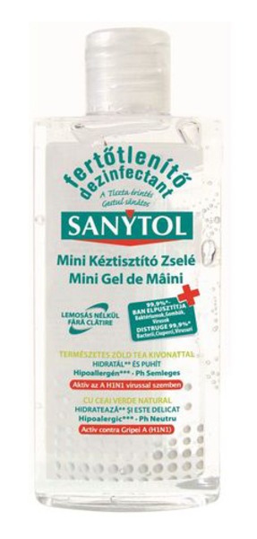 Kézfertőtlenítő gél 75 ml Sanytol