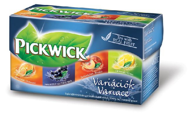 Fekete tea 20x1,5 g Pickwick "Variációk II" narancs, feketeribizli, őszibarack, citrom