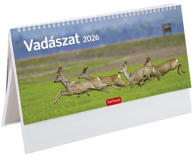 Asztali naptár, álló TopTimer "Vadászat" fehér