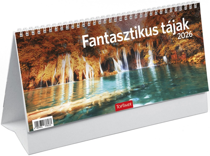 Asztali naptár, álló TopTimer "Fantasztikus tájak" fehér
