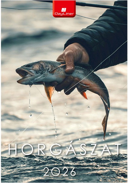 Falinaptár 23x33 cm spirálozott DayLiner "Horgászat"