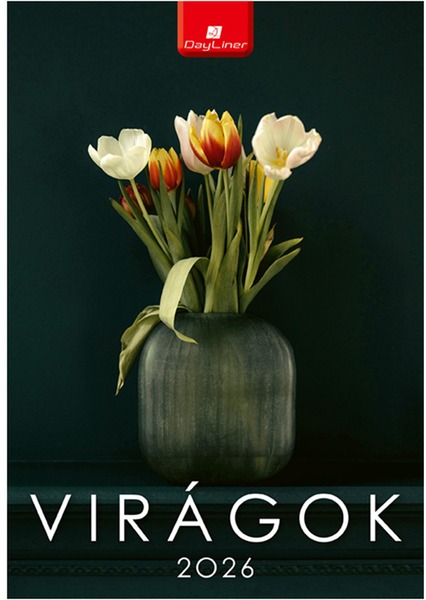 Falinaptár 23x33 cm spirálozott DayLiner "Virágok"
