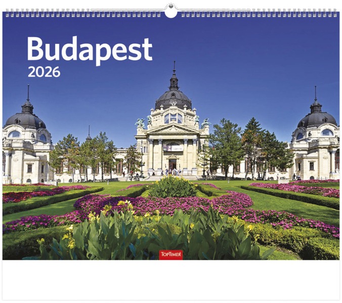Falinaptár 42x31 cm spirálozott TopTimer "Budapest"