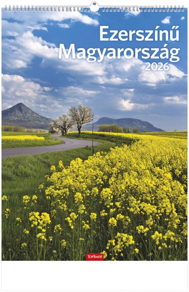 Falinaptár 31x42 cm spirálozott TopTimer "Ezerszínű Magyarország"