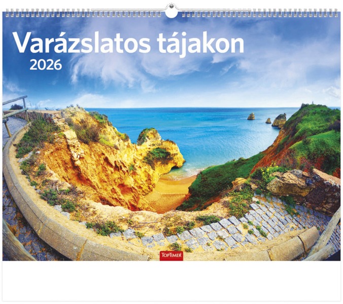 Falinaptár 42x31 cm spirálozott TopTimer "Varázslatos tájakon"
