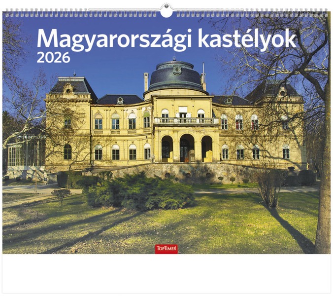 Falinaptár 42x31 cm spirálozott TopTimer "Magyarországi kastélyok"