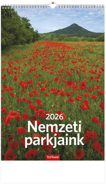 Falinaptár 22x33 cm spirálozott TopTimer "Nemzeti parkjaink"