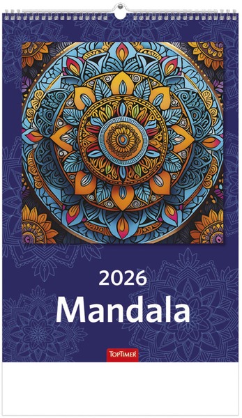 Falinaptár 22x33 cm spirálozott TopTimer "Mandala"