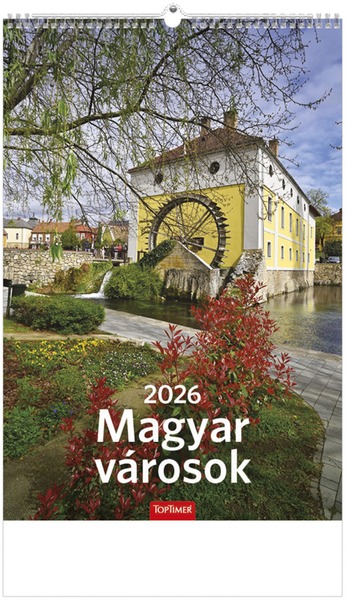 Falinaptár 22x33 cm spirálozott TopTimer "Magyar városok"