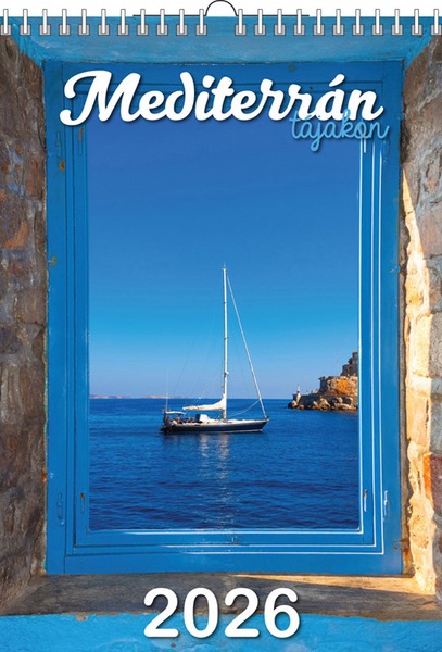 Falinaptár 23x33 cm spirálozott T-Calendar "Mediterrán tájakon"