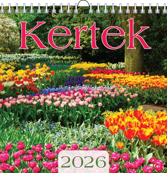 Falinaptár 33x33 cm spirálozott T-Calendar "Kertek"