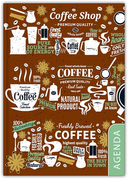Határidőnapló A/5 napi DayLiner "Colors" Coffee