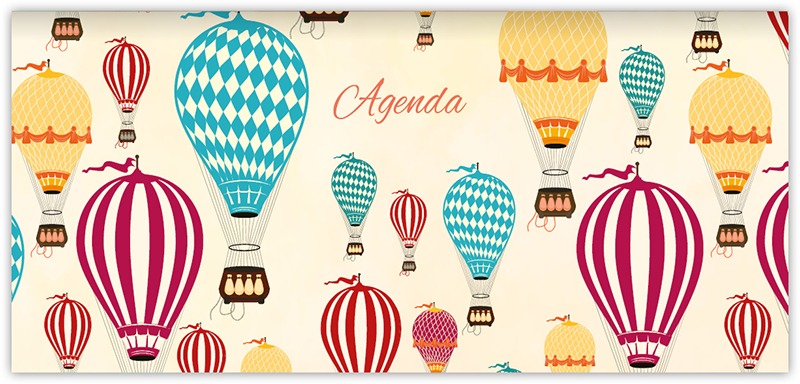Zsebnaptár heti, fekvő DayLiner "Colors" Balloons