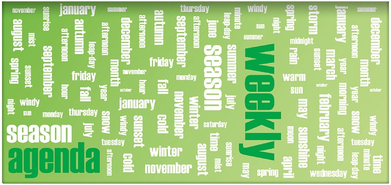 Zsebnaptár heti, fekvő DayLiner "Colors"  Words