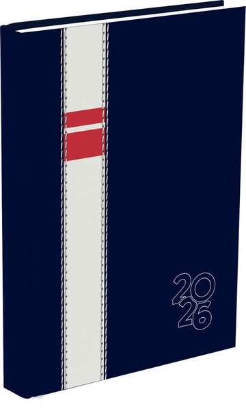 Határidőnapló A/5 napi T-Calendar "Dual" sötétkék-fehér
