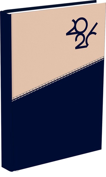 Határidőnapló A/5 napi T-Calendar "Dual" bézs-sötétkék