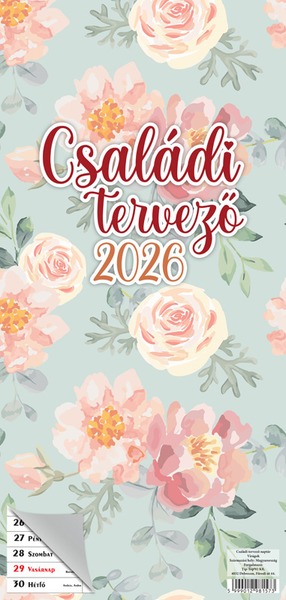 Családi tervező, képes T-Calendar "Virágok"