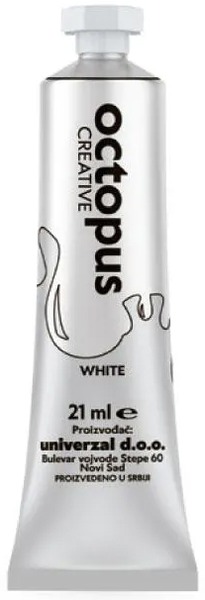 Tempera 21 ml Octopus fehér